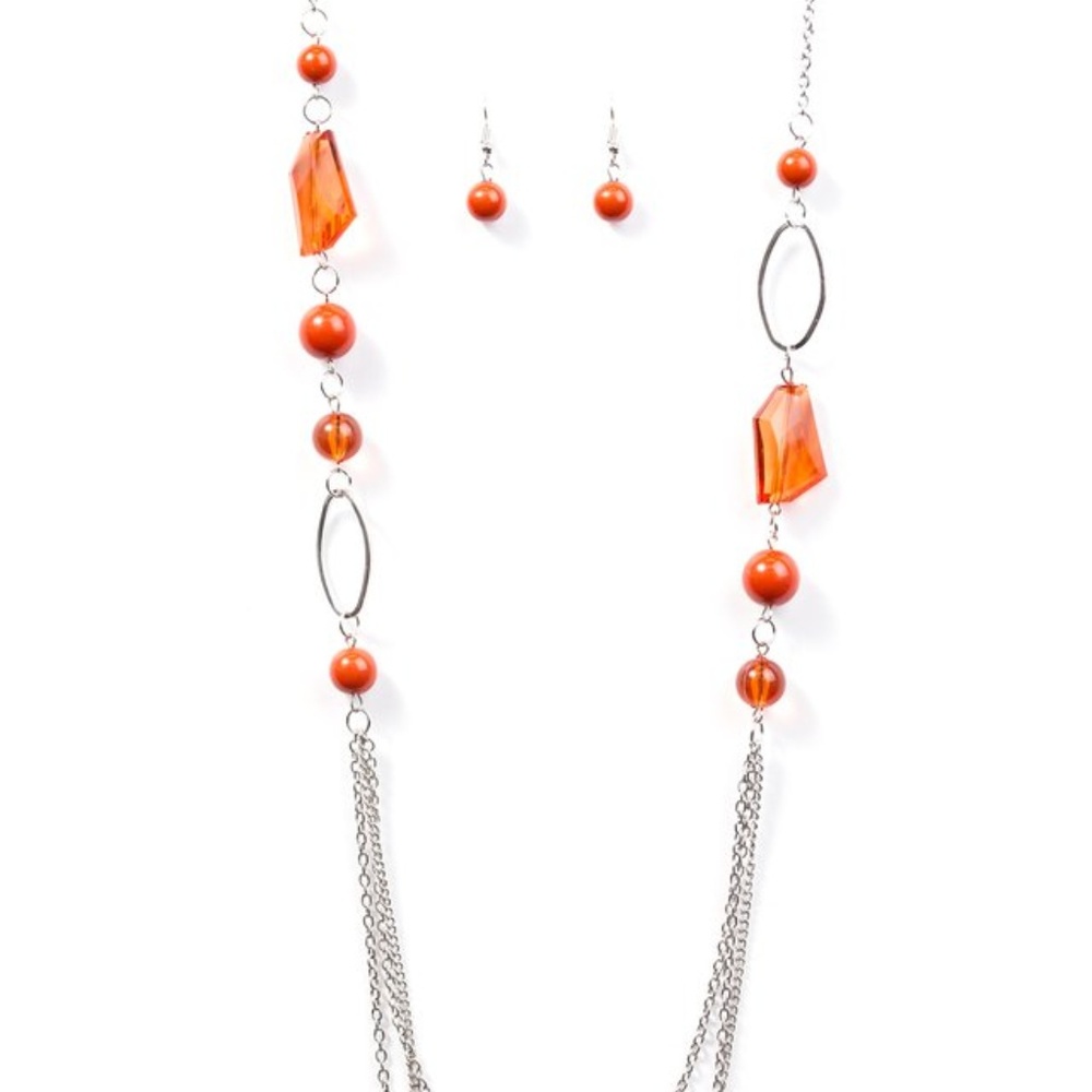 Vintage Paparazzi! Jewel Jackpot - Orange Necklace